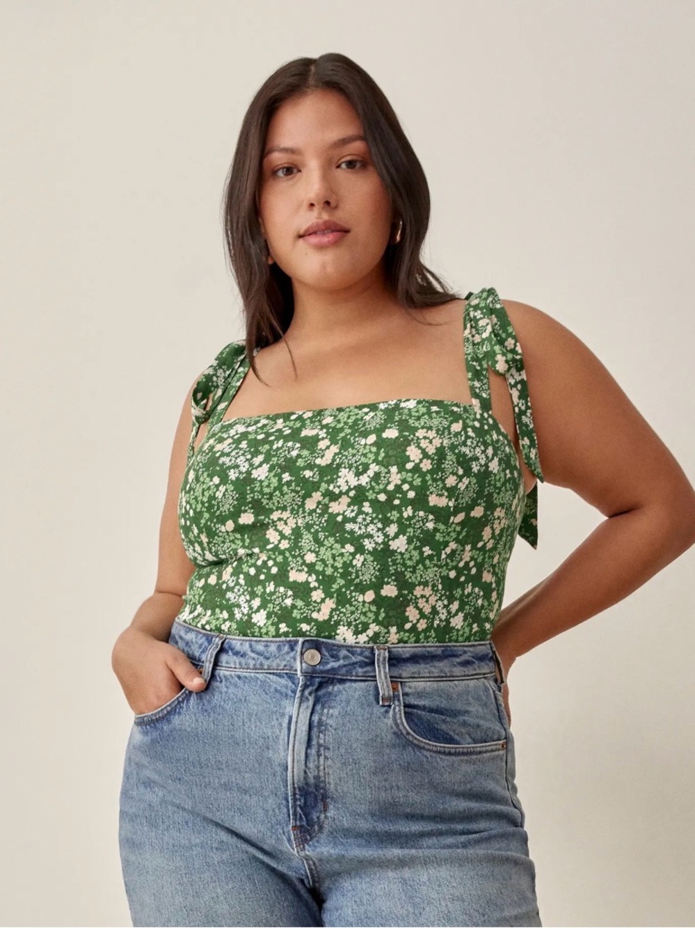 Reformation Ellora, Tie-Shoulder Women’s Top